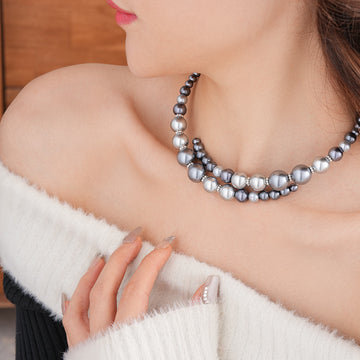 N2630 - Vintage Silver Pearl Necklace
